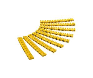 Goobay 72516 Clips D'Identification de Câbles, Lettres A-C, pour un Diamètre de Câble de 2.5 mm Maximum, Paquet de 90