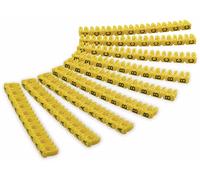Goobay 72516 Clips marqueurs de câbles ''lettres A-C'', pour diamètre de câble jusqu'à 2,5 mm, 2.5 mm - anneaux d'identification colorés 3x 30 pièces pour marquer par ex. les câbles de réseau