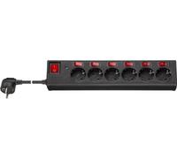 goobay 72567 Multiprise 6x avec protection contre les surtensions 1,5 m noir