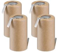 Goobay 72875 Sub-C 1500 mAh Batterie Nickel-Hydrure Métallique (NiMH), 1.2 V, Cardboard, Fer à Souder (Z) (Lot de 4)