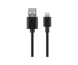 Goobay 72904 Câble de Synchronisation et de Chargement USB, Noir, 0.5m Longueur de Câble