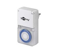 Goobay 73289 Prise comprenant la minuterie mécanique avec le programmeur de compte à rebours et protection contre projections d´eau IP44