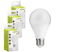 goobay 74140 E27 Ampoule LED 11 watts/Ampoule LED pour douilles E27 / Lampe blanc chaud/Ampoule à économie d'énergie/Remplacement d'une ampoule à incandescence/Blanc / 3 pièces