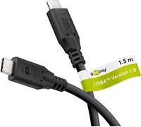 Goobay 74184 Câble USB-C™, USB4™, 240 W, 40 Gbit/s, Power Delivery, 1,5 m, 1.5 m, noir - USB-C™ mâle > USB-C™ mâle