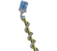 Goobay 74225 Câble patch CAT 6A ultra flexible, slim, U/UTP, gris, 5 m - connecteur extra court, conducteur cuivre pur (CU), LSZH, gaine TPE, AWG 32