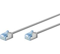 Goobay 74304 Ultra-elastyczny kabel krosowy CAT 6A, wąski, U/UTP, 0,15 m, szary | Goobay