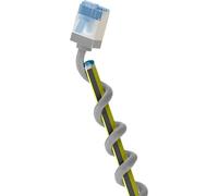 goobay 74306 Câble patch slim/ultra flexible RJ45 CAT 6A U/FTP CU/Câble Ethernet fin avec connecteurs courts / 10 Gbit/s LSZH - Protection anti-torsion - Gris - 0,5 m