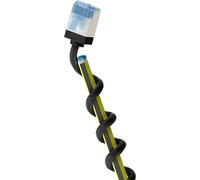 goobay 74318 Câble patch slim/ultra flexible RJ45 CAT 6A U/FTP CU/Câble Ethernet fin avec connecteurs courts / 10 Gbit/s LSZH - Protection anti-torsion - Noir - 1 m
