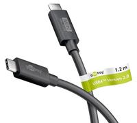 Goobay 74376 Câble USB-C™ , USB4™ version 2.0, 240 W, 80 Gbit/s, PD, 1,2 m, noir - USB-C™ mâle > USB-C™ mâle