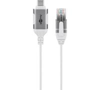 Goobay 74392 changeur de genre de câble USB 3.1 type A RJ45 Blanc
