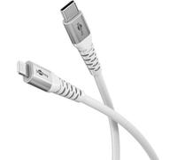 Goobay 74518 Lightning vers USB-C™ Câble textile supersoft avec connecteurs métalliques, 0,5 m, 0.5 m, blanc - Câble de charge et de synchronisation élégant et extra-robuste, MFi, pour