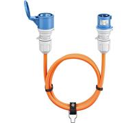 Goobay 76230 Rallonge CEE, CEE mâle à CEE femelle, 25 m, 25 m, orange - Câble de camping pour l'extérieur, 16 A / 230 V