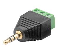 Goobay 76745 Bloc Terminal 3-pin > Jack 3, 5 MM Fiche (3-Pin, Stéréo), Fixation à Vis