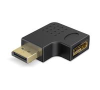 goobay Adaptateur Angulaire DisplayPort 90 degrés vers la Droite, 8K 144 Hz, 4K 240 Hz, DP 2.1, connecteur mâle vers connecteur Femelle pour PC, Moniteur, Carte Graphique - 77131