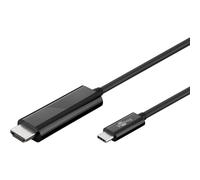 Goobay 77528 Câble adaptateur USB-C™- HDMI 4k60Hz, 1,80m, noir, 1.8 m - USB-C™ mâle > HDMI™ mâle (type A)