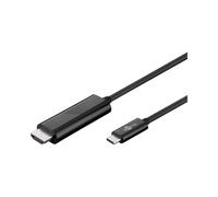 Goobay 77528 : Câble USB Type-C vers HDMI 1.8m, Mâle/Mâle, Noir, HDCP, Alimentation USB, Certifié CE/WEEE, Packaging Polybag