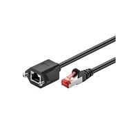 Goobay 77556 CAT 6 Rallonge, F/UTP, Noir, 1m Longueur