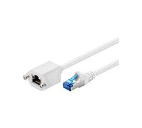 Goobay 77573 CAT 6a Rallonge, S/FTP (PiMF), Blanc, 0.5m Longueur
