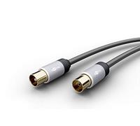 goobay 78355 Câble coaxial avec fiche coaxiale en métal 5 m