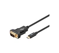 Goobay 79293 Câble Adaptateur USB-C VGA 1 080 p 60 Hz, 1, 80 m, Noir, 1.80m Longueur