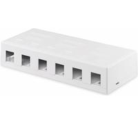 Goobay 79379 Boîtier vide Keystone 6 ports - avec montage simple Snap-In