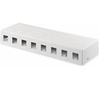 Goobay 79426 Boîtier vide Keystone 8 ports - avec montage simple Snap-In