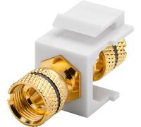 Goobay 79476 Module Keystone haut-parleur, noir - largeur 16,2 mm, borne > douille filetée, noir