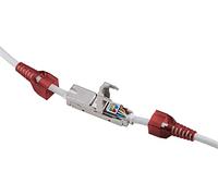 Goobay Connecteur de câble 79577 sans outil « slim » CAT6 STP blindé – pour 2 câbles réseau