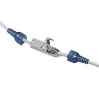 Goobay 79579 Connecteur de câble sans outil ''slim'' CAT 6A, blindé STP, CAT 6A - pour relier deux câbles d'installation réseau