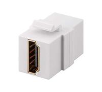 Goobay 90856 Module Keystone HDMI avec prise double HDMI, Blanc