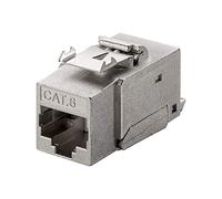 Goobay 90863 CAT 6 Prise Femelle RJ45 Keystone, STP, 250 MHz, Argent