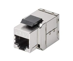 Goobay 90866 CAT 6A Raccord Modulaire Keystone, STP, Noir/Argent