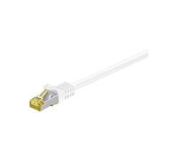 Goobay 91092 RJ45 Câble de Liaison, S/FTP (PiMF), avec CAT 7 Câble en Vrac, Blanc, 1.5m Longueur