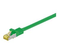 Goobay 91595 Câble patch RJ45 CAT 6A S/FTP (PiMF), 500 MHz avec câble brut CAT 7, vert, 1.5 m - LSZH sans halogène, cuivre, connecteur RJ45 (CAT 6A)