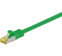 Goobay 91604 RJ45 Câble de Liaison, S/FTP (PiMF), avec CAT 7 Câble en Vrac, Vert, 2m Longueur