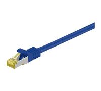 Goobay 91637 RJ45 Câble de Liaison, S/FTP (PiMF), avec CAT 7 Câble en Vrac, Bleu, 10m Longueur