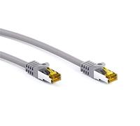 Goobay 91675 RJ45 Câble de Liaison, S/FTP (PiMF), avec CAT 7 Câble en Vrac, Gris, 30m Longueur