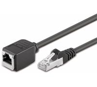 Goobay 91883 Câble de rallonge CAT 5e, F/UTP, noir, 3 m - RJ45 mâle (8P8C) > RJ45 femelle (8P8C)