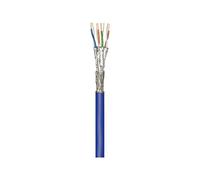 CONECTICPLUS Bobine de câble ethernet rj45 cat7a+ monobrin double blindage cuivre awg22 - 500m bleu G