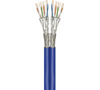 Goobay 91896 CAT 7A+ câble réseau duplex, S/FTP (PiMF), bleu, 100 m - CU, AWG 22/1 (solide), LSZH