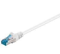 Goobay 92711 Câble patch CAT 6a double blindage S-FTP jusqu'à 10 000 Mbits, 500 MHz, câble cuivre sans halogène, connecteurs RJ-45, contacts plaqués or, 2 m, blanc