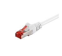 Goobay 92758 Câble réseau LAN CAT 6 pour Gigabit Ethernet S-FTP double blindage avec fiche RJ45 Blanc 1,5 m