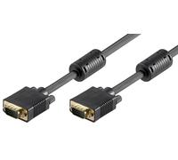 Goobay 93007 Câble écran SVGA Full HD, plaqué or, 7 m, noir - VGA mâle (15 broches) > VGA mâle (15 broches)