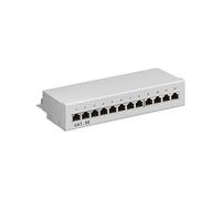 Goobay 93041 CAT 5e Panneau de Brassage Mini/Bureau, 12 Ports, Gris
