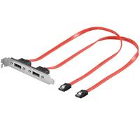 Goobay 93046 Cache SLOT 2x eSATA, 0.5 m - 2x SATA (type L) connecteur carte mère > 2x eSATA (type I) slot femelle