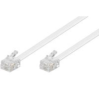 Goobay 93063 Câble de raccordement modulaire, 10 m, blanc - RJ11/RJ14 mâle (6P4C) > RJ11/RJ14 mâle (6P4C)