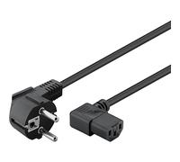 Goobay 93119 Câble de raccordement pour appareils froids - fiche à contact de protection (type F, CEE 7/7) > prise d'appareil C13 (raccordement pour appareils froids), 5 m, Noir