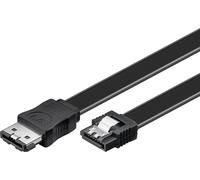 Goobay 93246 Câble HDD eSATA 1.5 GBits / 3 GBits / 6 GBits, 0.5 m, noir - SATA type L mâle > eSATA type I mâle