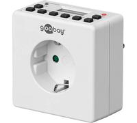 Goobay 93256 Horloge programmable numérique, 1 pièce dans un carton, blanc - contrôle précis des appareils électroniques avec un design discret
