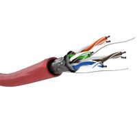 Goobay 93269 CAT 5e câble réseau, F/UTP, 100 m, rouge - CCA mélange de cuivre pour applications SOHO, AWG 26/7 (stranded), PVC